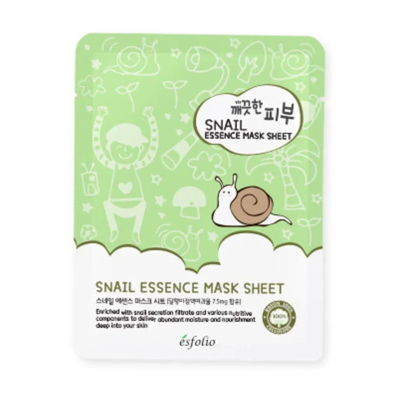 ESFOLIO | SNAIL ESSENCE SHEET MASK - 25ml - onnistyle.com