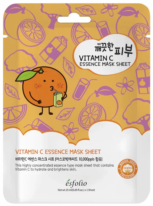 ESFOLIO | PURE SKIN VITAMIN C ESSENCE SHEET MASK - onnistyle.com