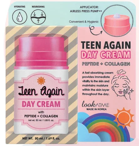 LOOK AT ME | TEEN AGAIN DAY CREAM PEPTIDE + COLLAGEN - 50ml - onnistyle.com