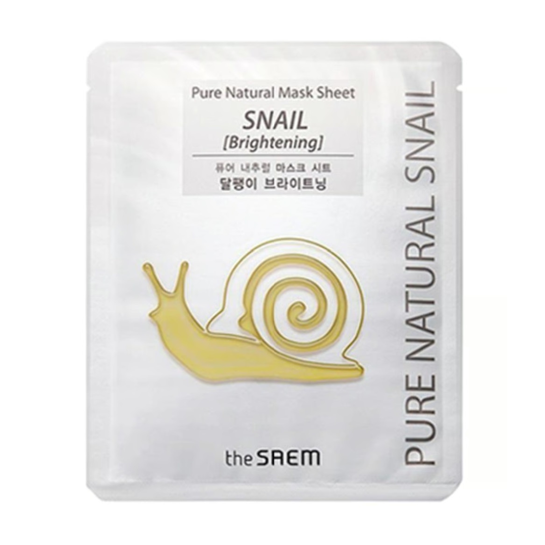 THE SAEM | PURE NATURAL SNAIL BRIGHTENING MASK SHEET - onnistyle.com