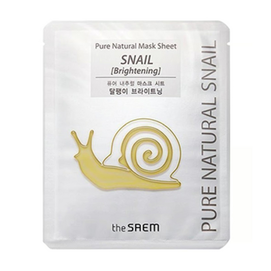 THE SAEM | PURE NATURAL SNAIL BRIGHTENING MASK SHEET - onnistyle.com