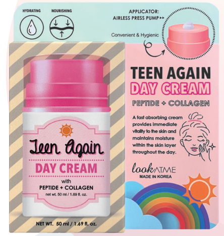 LOOK AT ME | TEEN AGAIN DAY CREAM PEPTIDE + COLLAGEN - 50ml