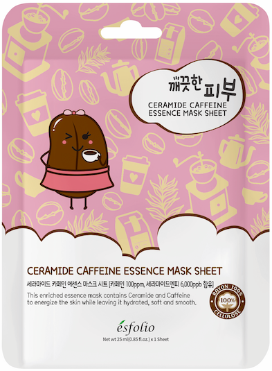 ESFOLIO | CERAMIDE CAFFEINE ESSENCE SHEET MASK -  25ml